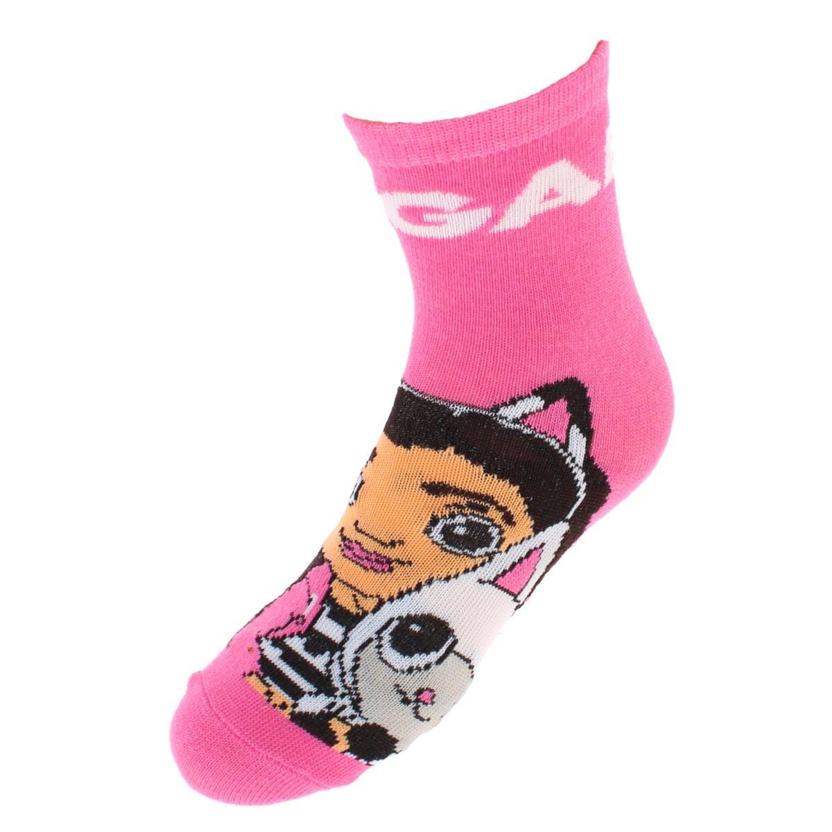 Textiel Trade Girl's Nickelodeon Gabby's Dollhouse Novelty Socks (3 Pack) - Pink