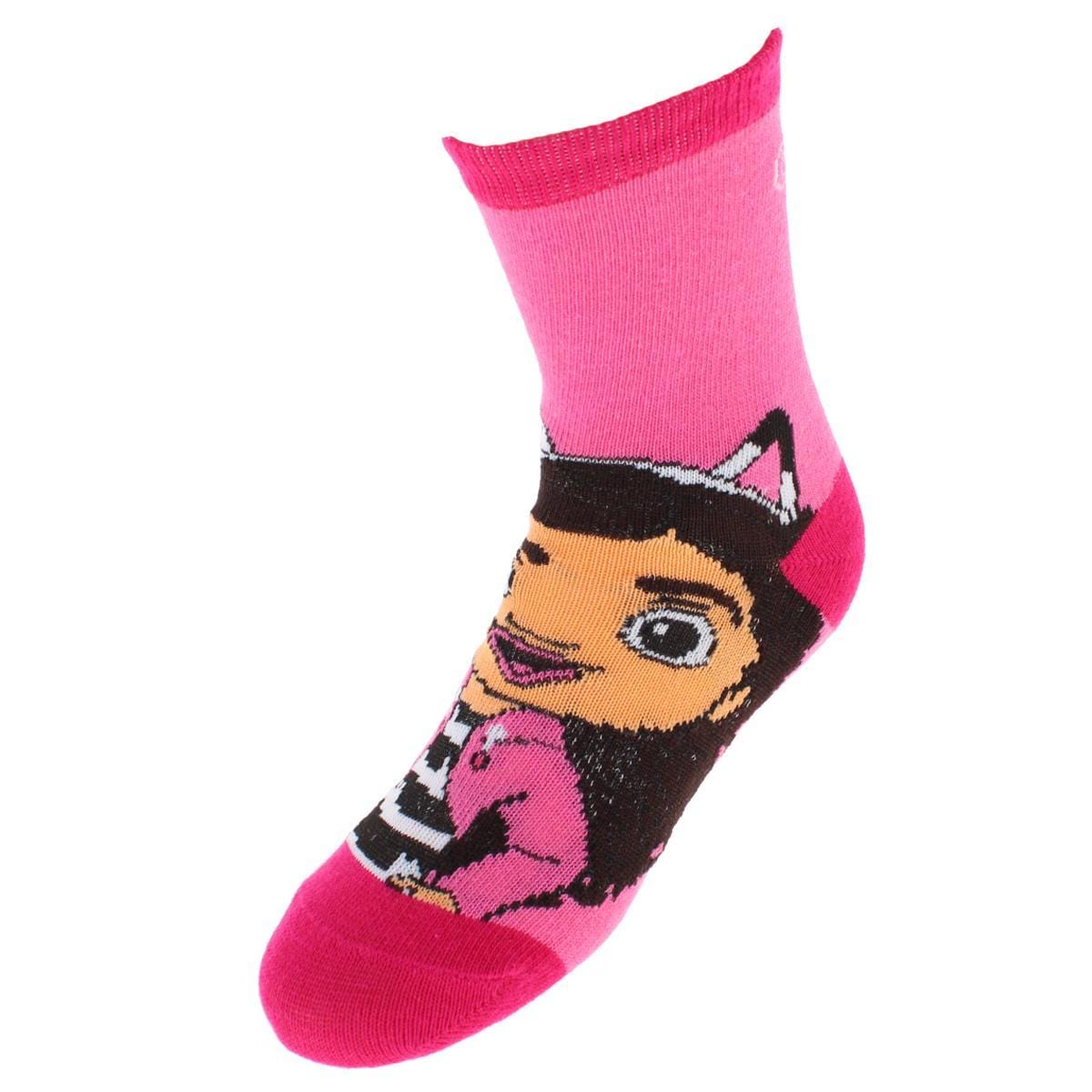 Textiel Trade Girl's Nickelodeon Gabby's Dollhouse Novelty Socks (3 Pack) - Pink