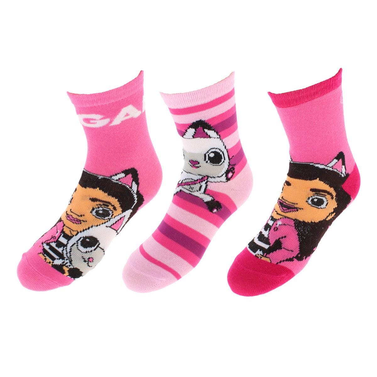 Textiel Trade Girl's Nickelodeon Gabby's Dollhouse Novelty Socks (3 Pack) - Girl's Nickelodeon Gabby's Dollhouse Novelty Socks (3 Pack)