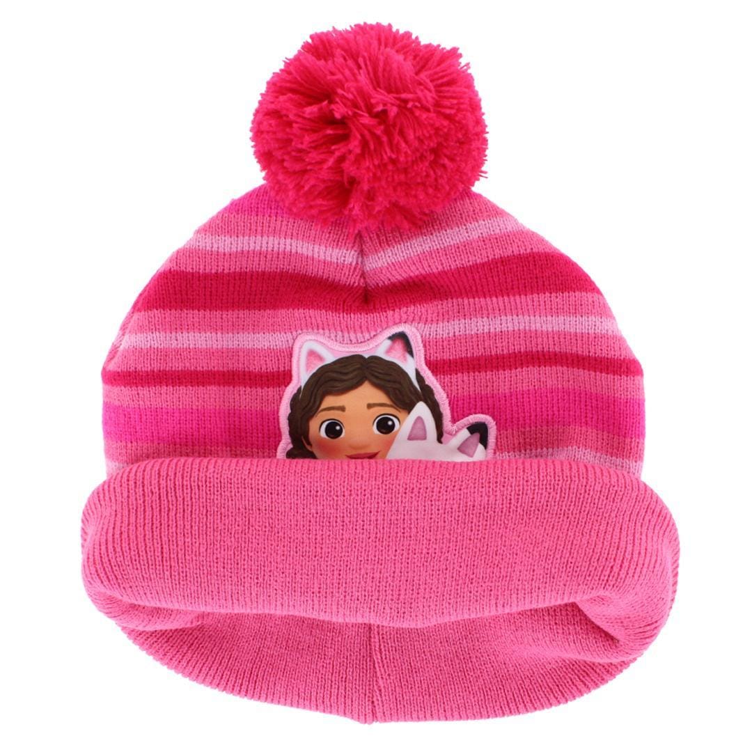 Textiel Trade Girl's One Size Fits Most Gabby's Dollhouse Winter Beanie - Dark Pink