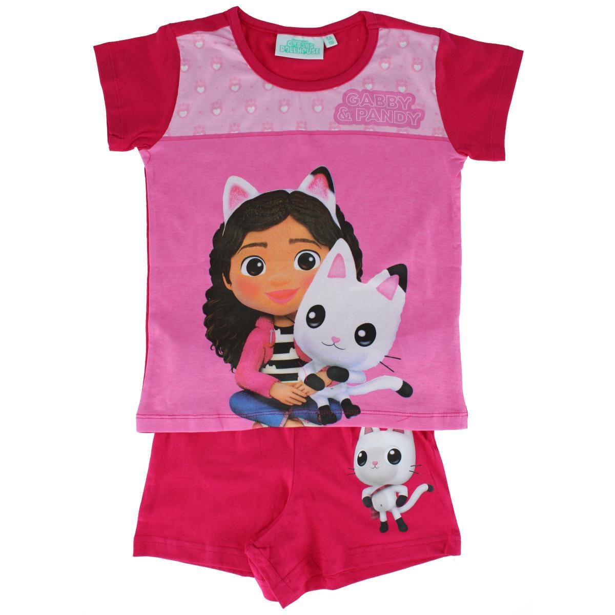 Textiel Trade Girl's Gabby's Dollhouse Short Pajama Set - Hot Pink