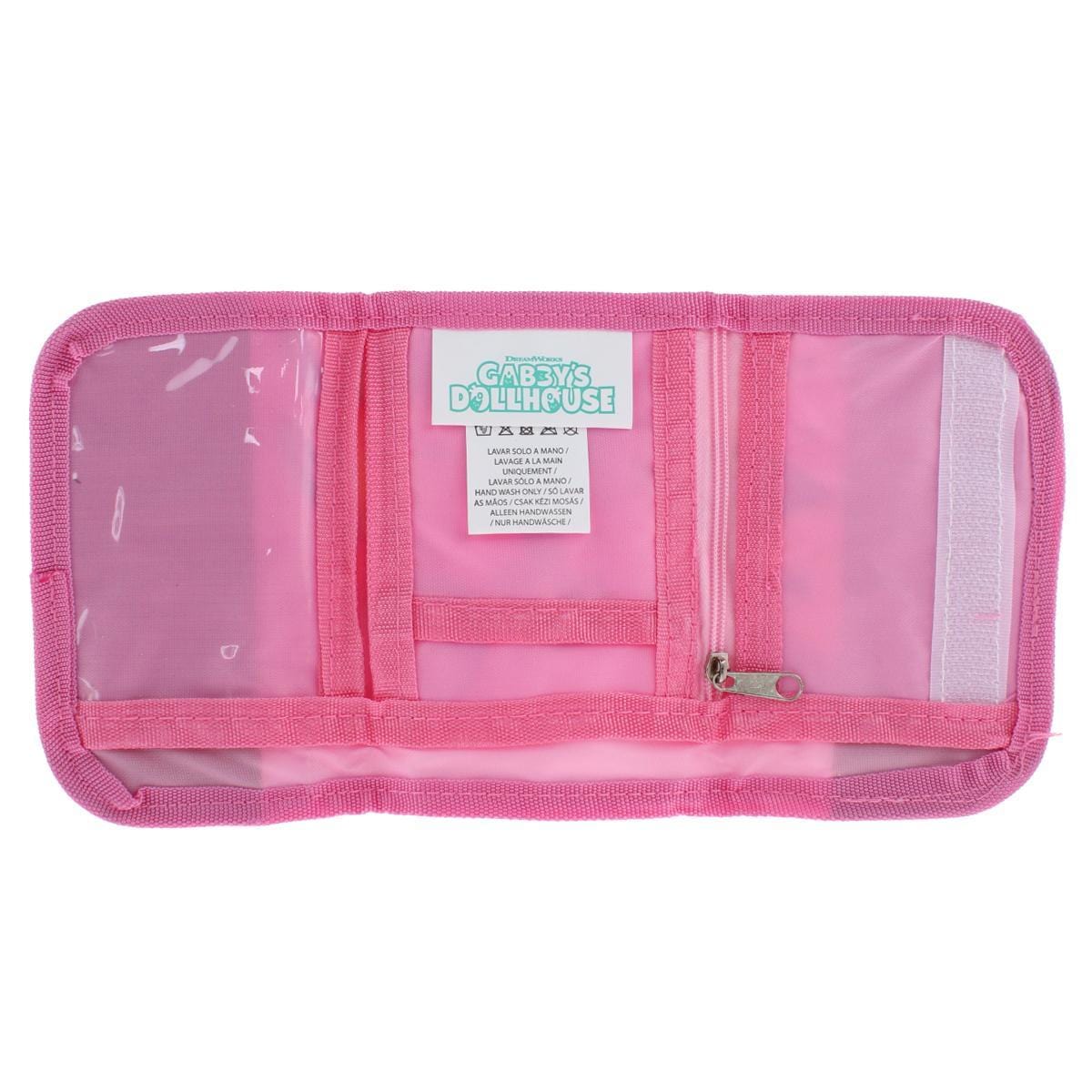 Textiel Trade Girl's Gabby's Dollhouse Hook & Closure Tri Fold Wallet - Pink