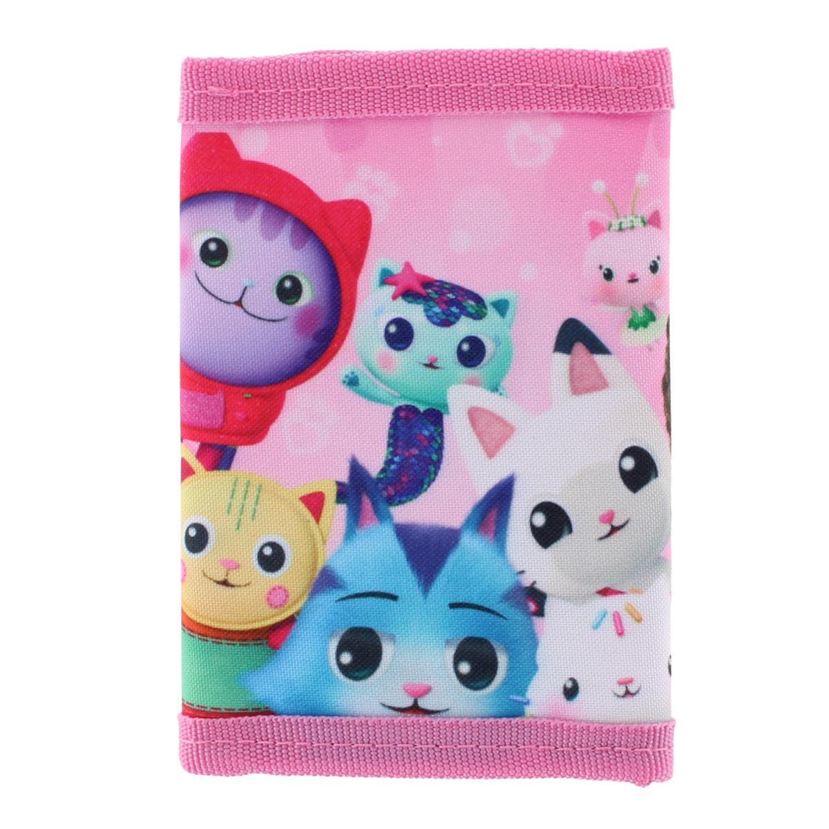 Textiel Trade Girl's Gabby's Dollhouse Hook & Closure Tri Fold Wallet - Pink