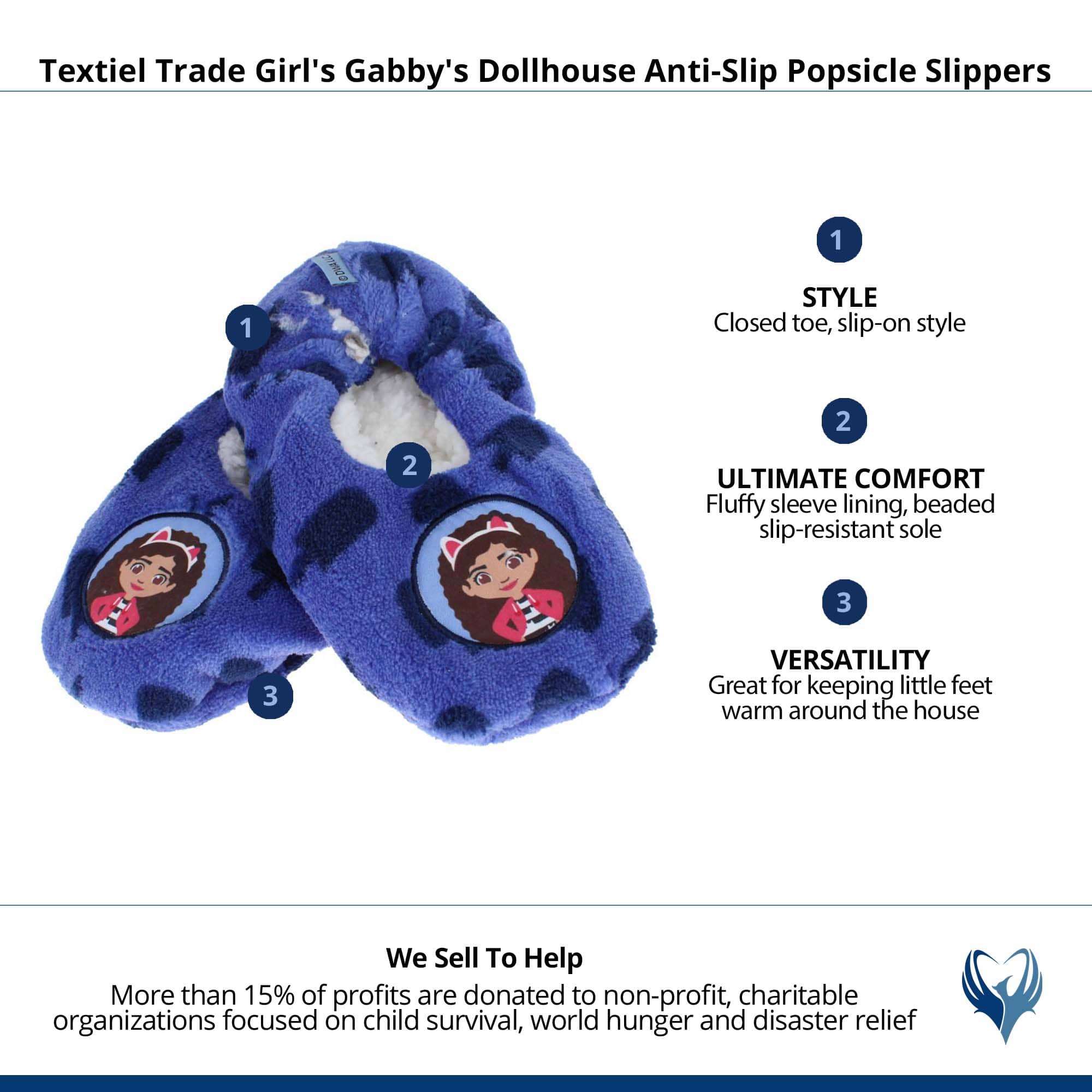 Textiel Trade Girl's Gabby's Dollhouse Anti-Slip Popsicle Slippers - Purple