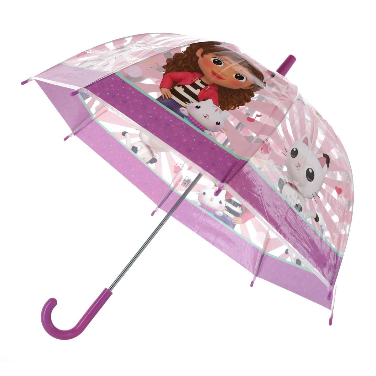 Textiel Trade Girl's Gabby's Dollhouse Stick Umbrella - Purple