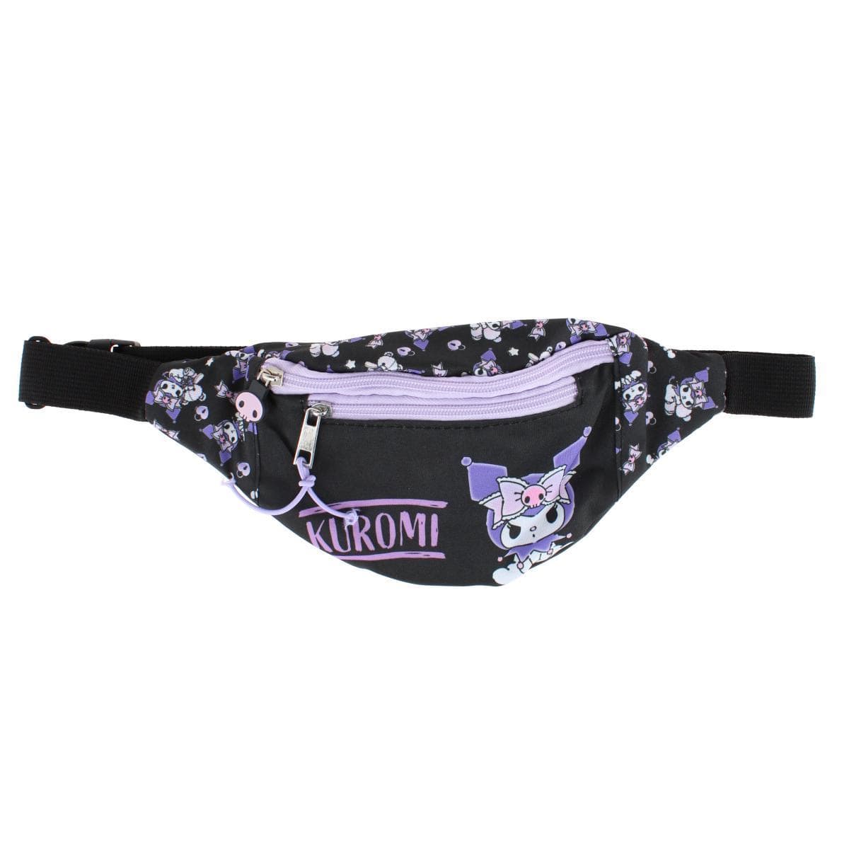 Textiel Trade Girls Sanrio Kuromi Waist Fanny Pack - Black