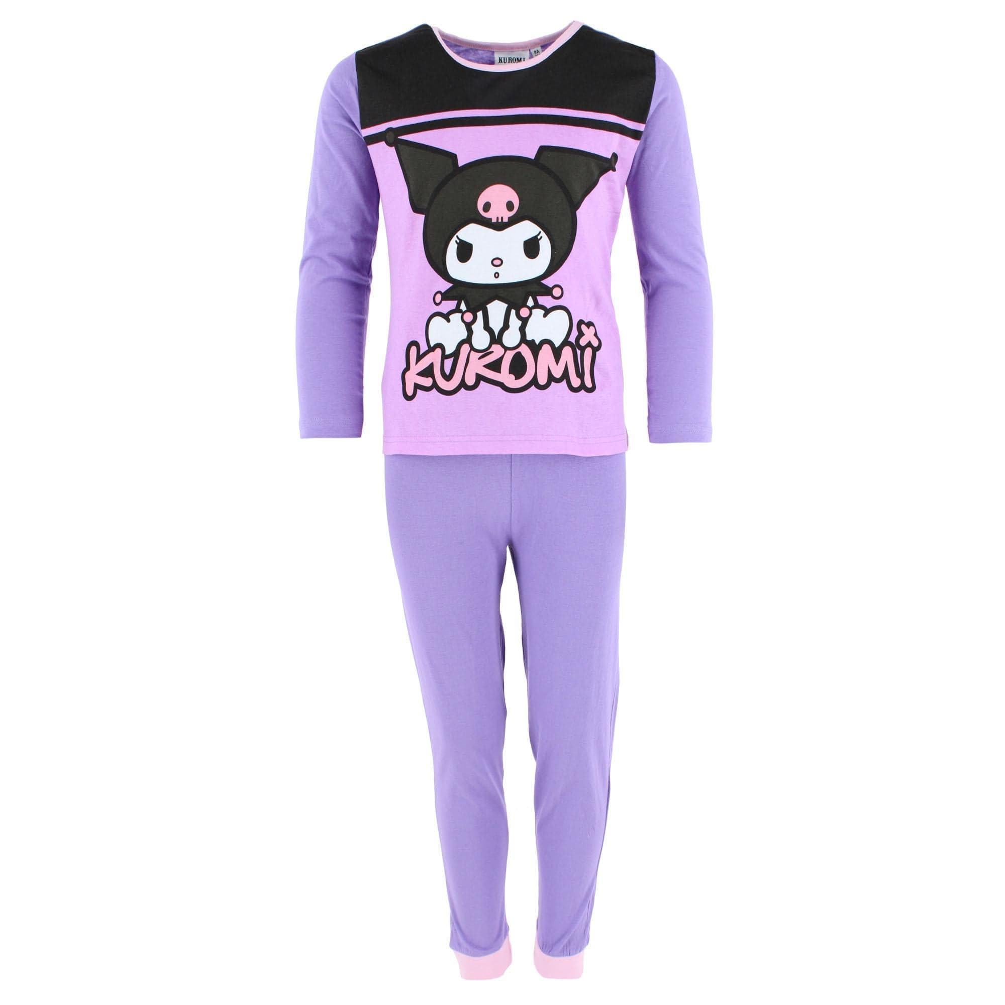 Textiel Trade Girls Kuromi Long Sleeve Pajama Set - Girls Kuromi Long Sleeve Pajama Set
