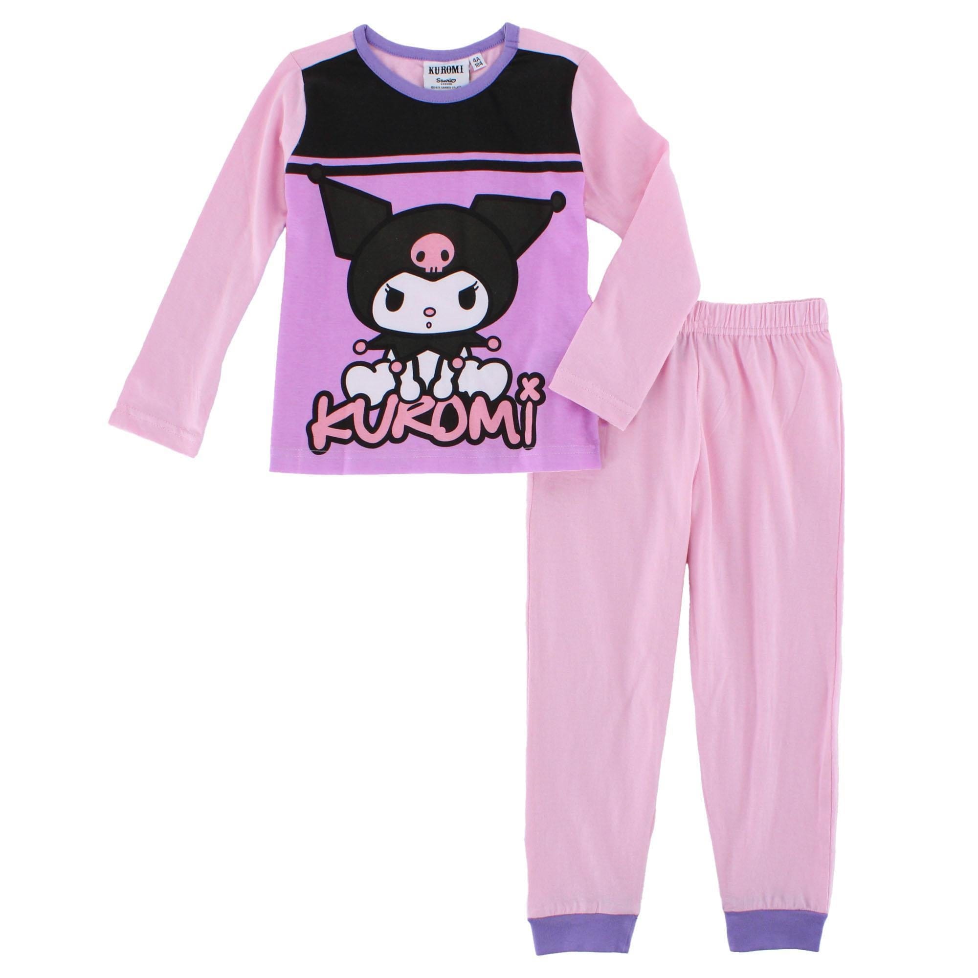 Textiel Trade Toddler Girls Kuromi Pajama Long Sleeve Set - Light Pink