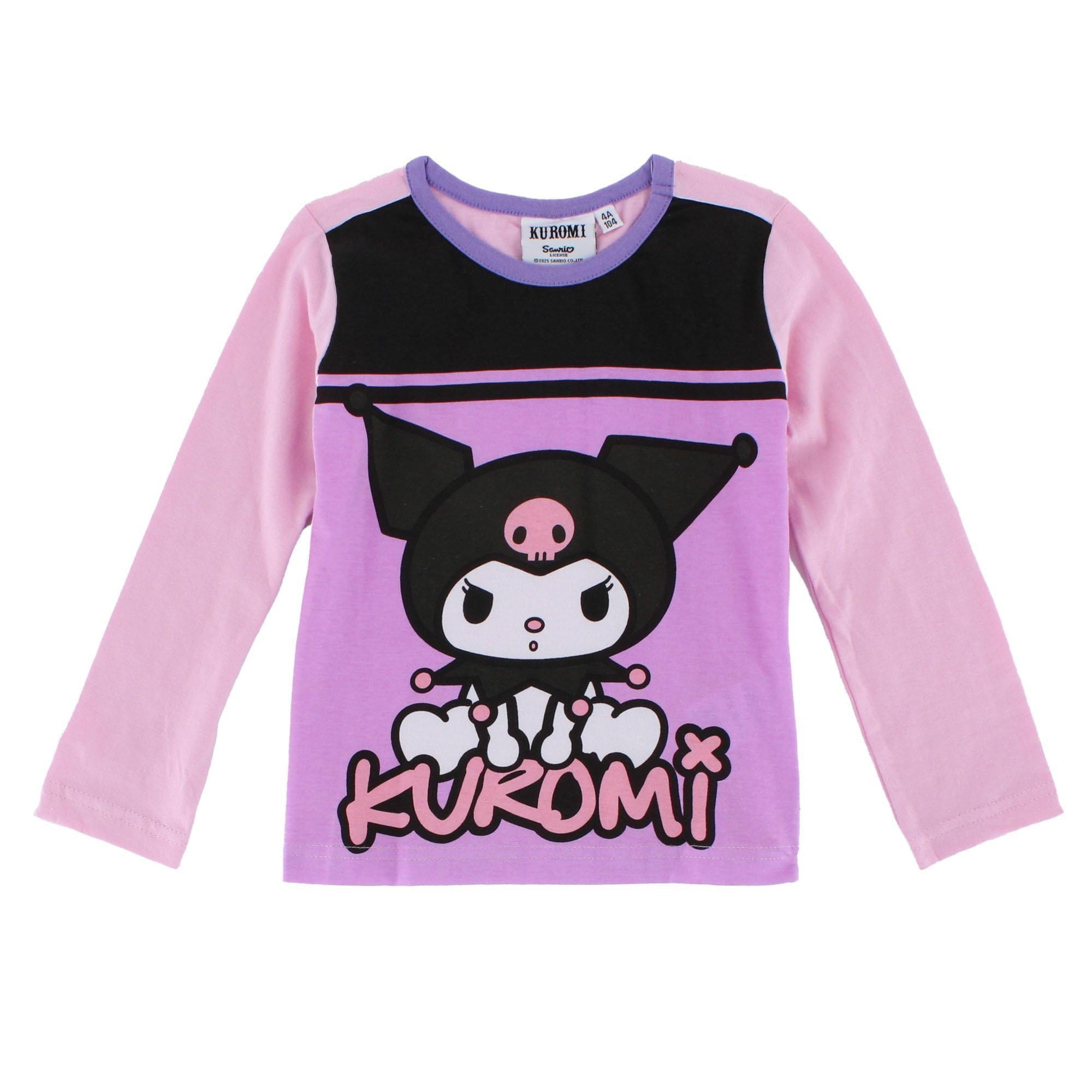 Textiel Trade Toddler Girls Kuromi Pajama Long Sleeve Set - Light Pink