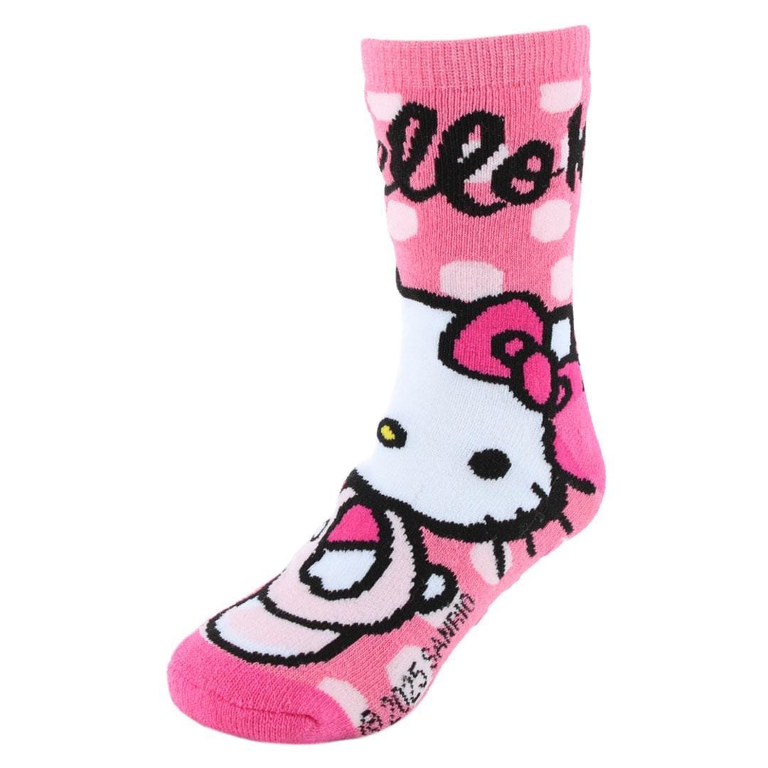 Textiel Trade Girl's Sanrio Hello Kitty Snuggle No-Slip Socks (2 Pairs) - Pink