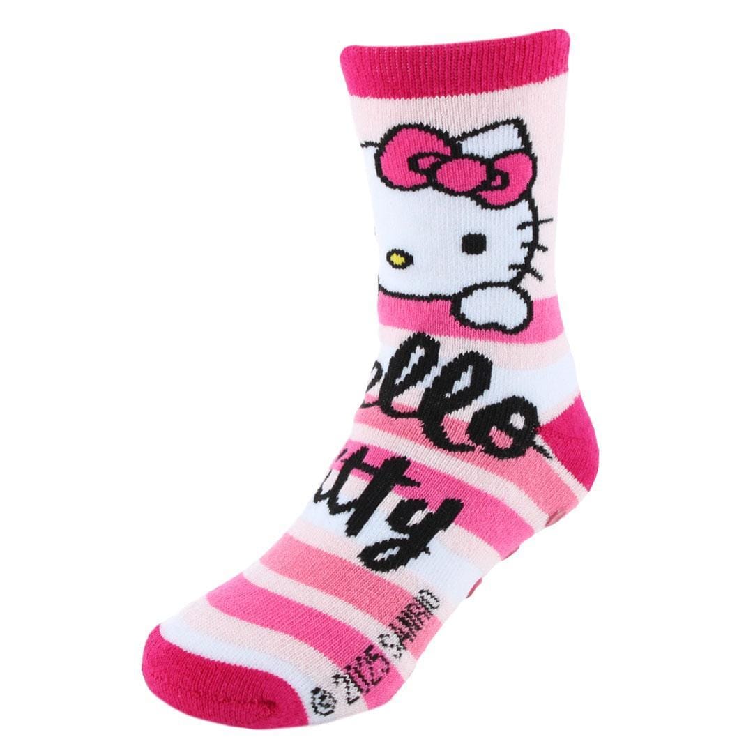 Textiel Trade Girl's Sanrio Hello Kitty Snuggle No-Slip Socks (2 Pairs) - Pink