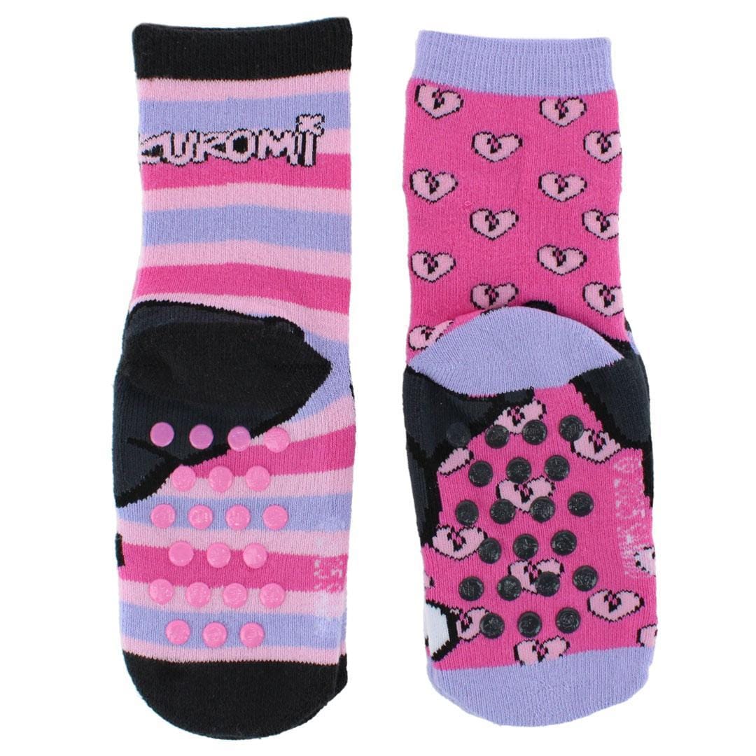 Textiel Trade Girl's Sanrio Hello Kitty Kuromi Non-Slip Socks (2 Pair) - Multiple
