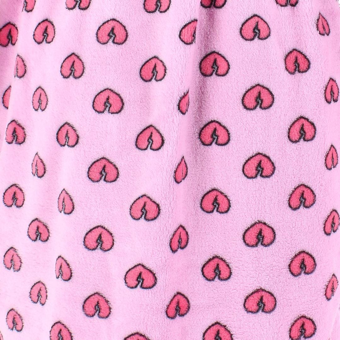 Textiel Trade Girl's Kuromi Hoodie Bath Robe - Pink