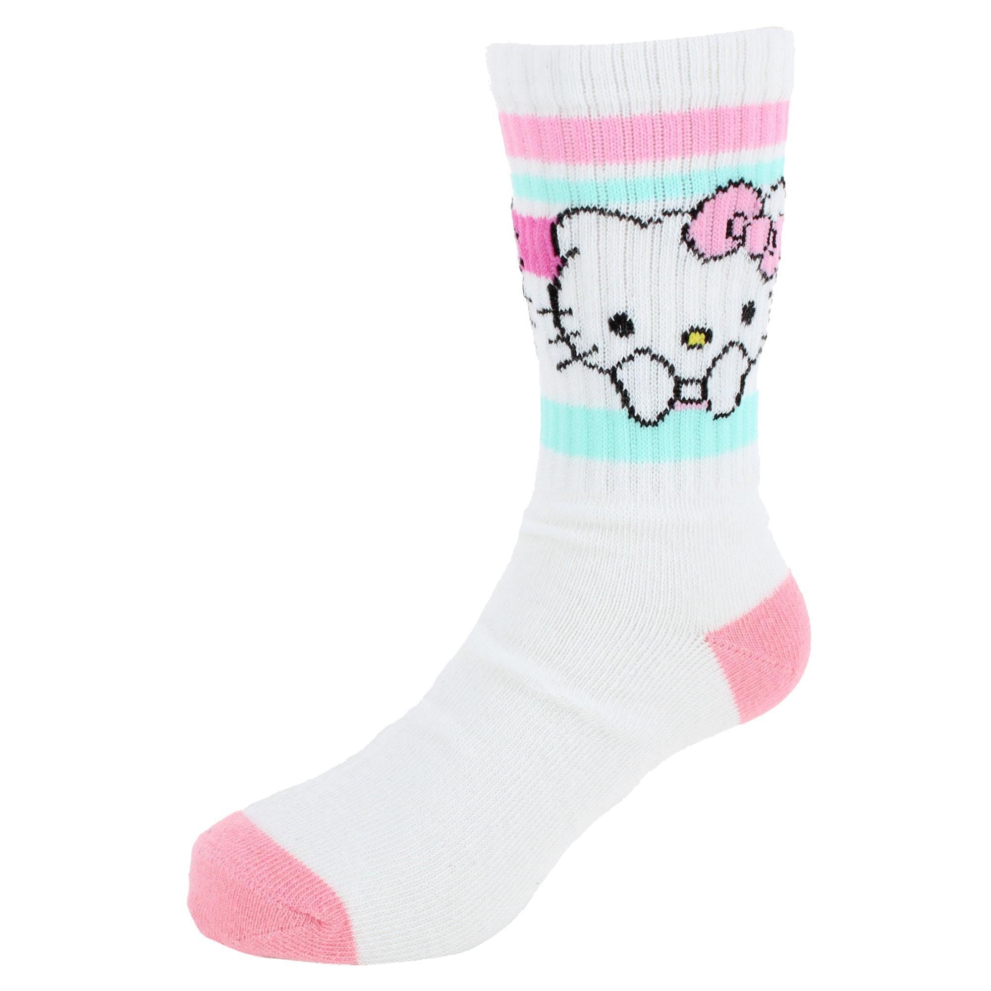 Textiel Trade Girl's Sanrio Hello Kitty Ribbed Athletic Socks (2 Pair)