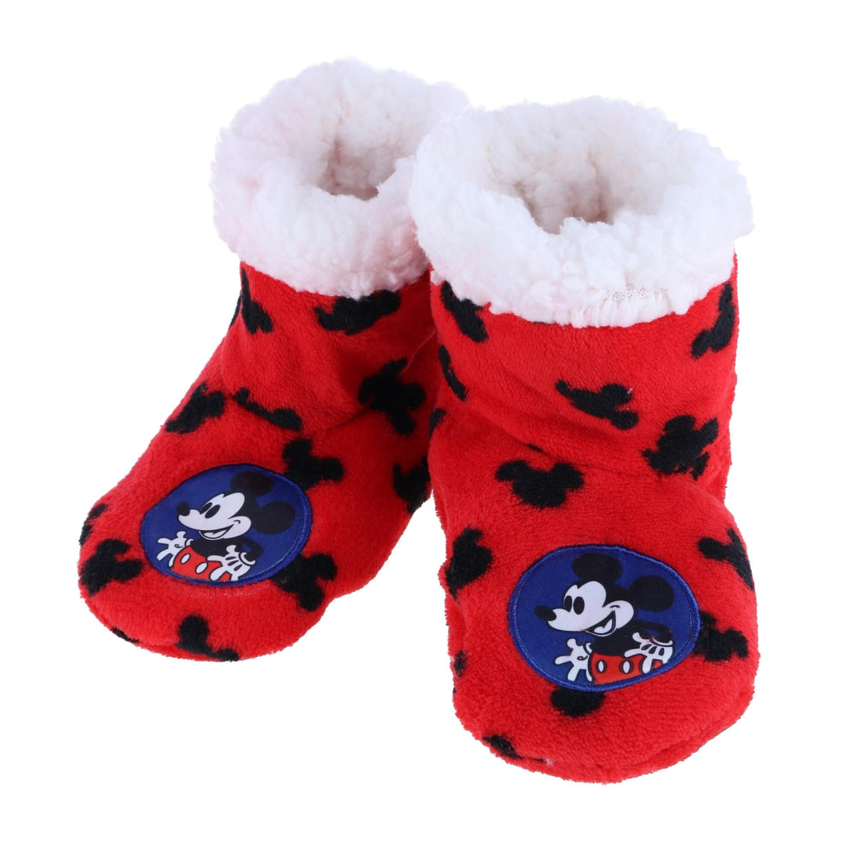 Textiel Trade Kids' Disney Mickey Mouse Print Bootie Slipper - Red