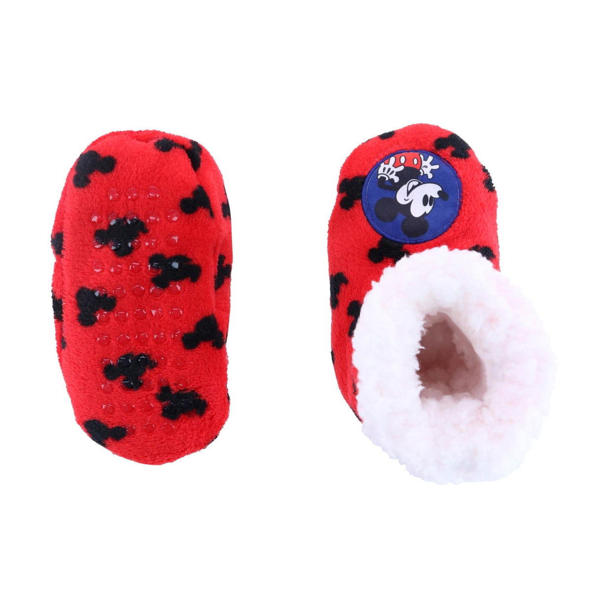 Textiel Trade Kids' Disney Mickey Mouse Print Bootie Slipper - Red