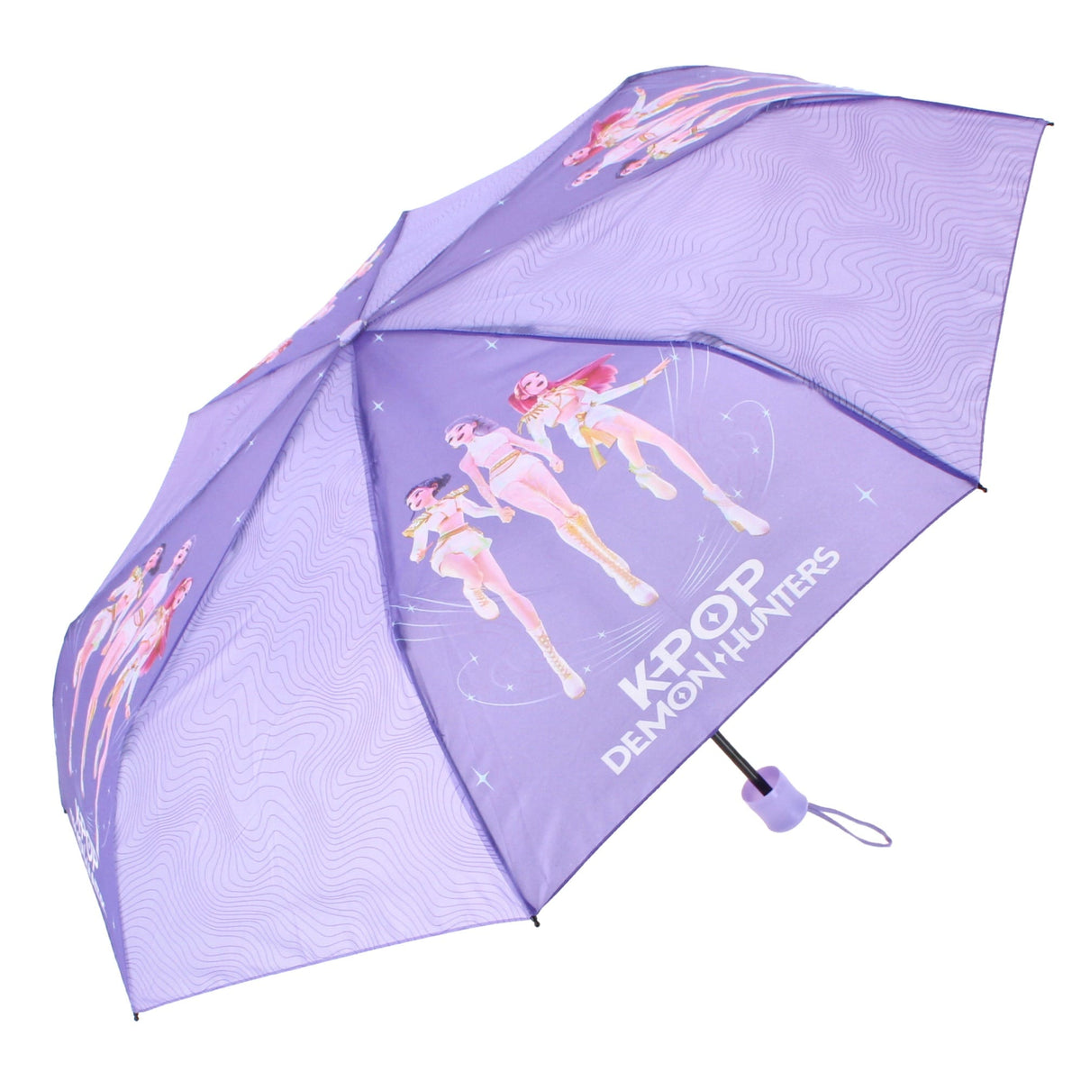 Textiel Trade KPop Demon Hunters Compact Umbrella Rumi Mira Zoey - Purple