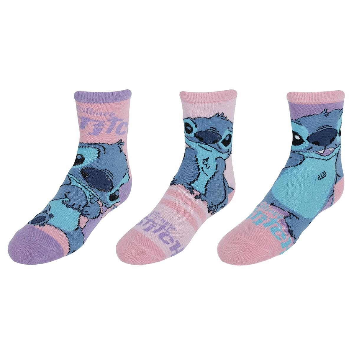 Textiel Trade Kid's Disney's Lilo & Stitch Fun Novelty Socks (3 Pair) - Kid's Disney's Lilo & Stitch Fun Novelty Socks (3 Pair)