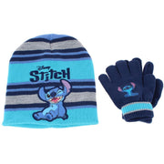 Boy's Disney Stitch Winter Beanie and Gloves Set