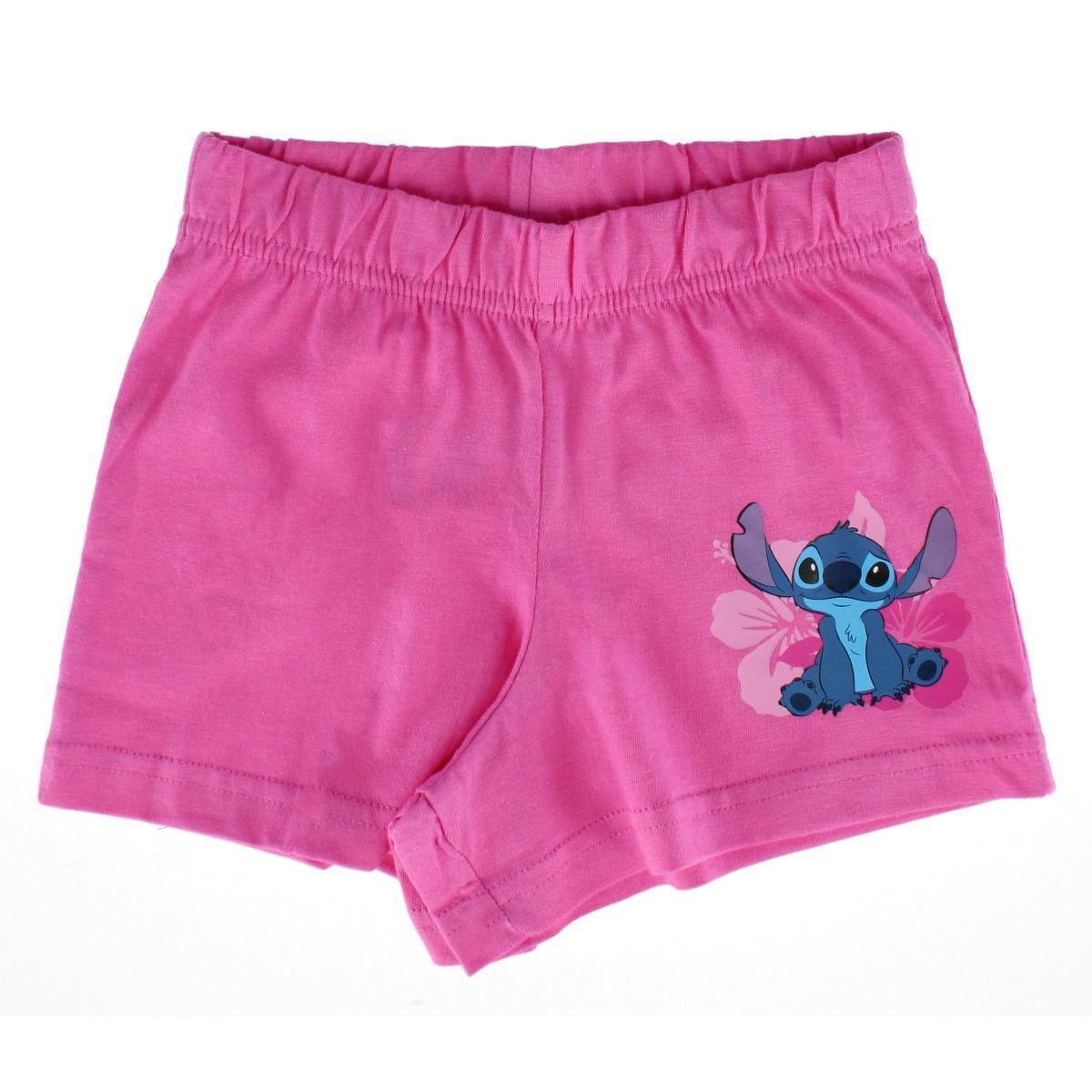 Textiel Trade Girl's Lilo & Stich Short Pajama Set - Hot Pink