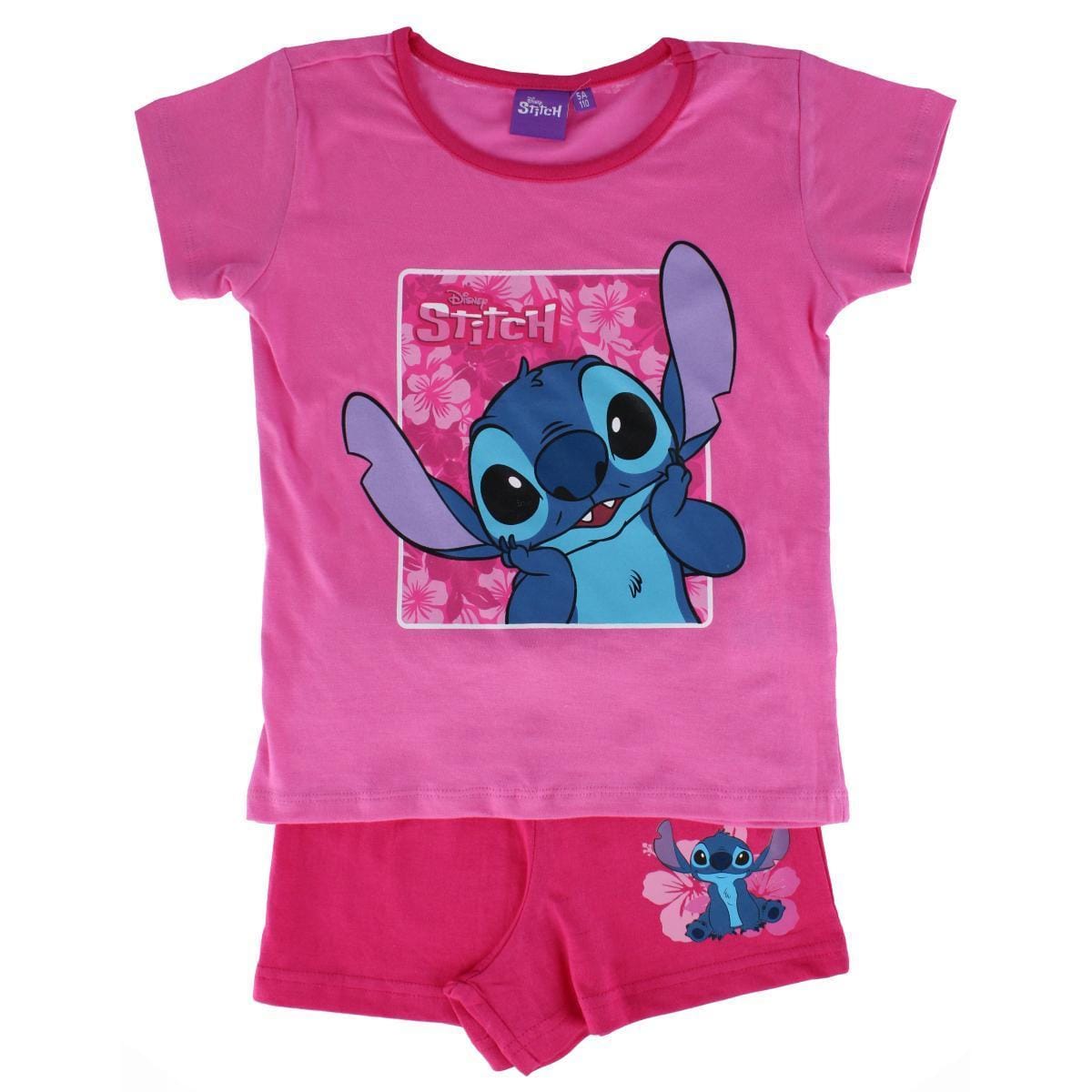 Textiel Trade Girl's Lilo & Stich Short Pajama Set - Pink