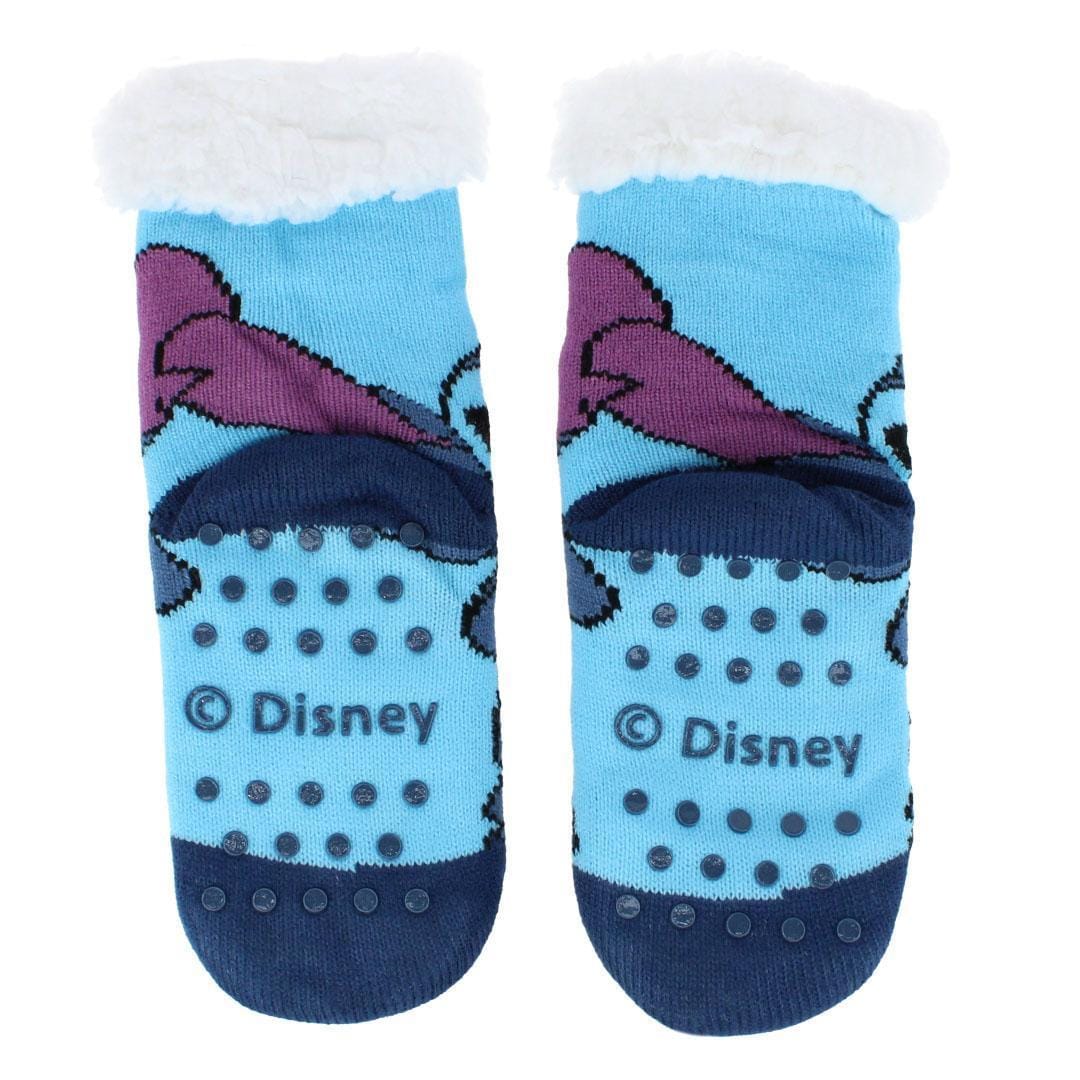 Textiel Trade Boy's Disney Lilo & Stitch Sherpa Lined Slipper Sock (1 Pair) - Blue