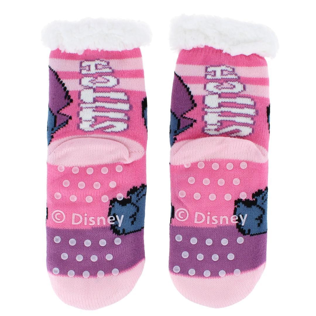 Textiel Trade Girl's Disney Lilo & Stitch Sherpa Lined Slipper Socks - Pink