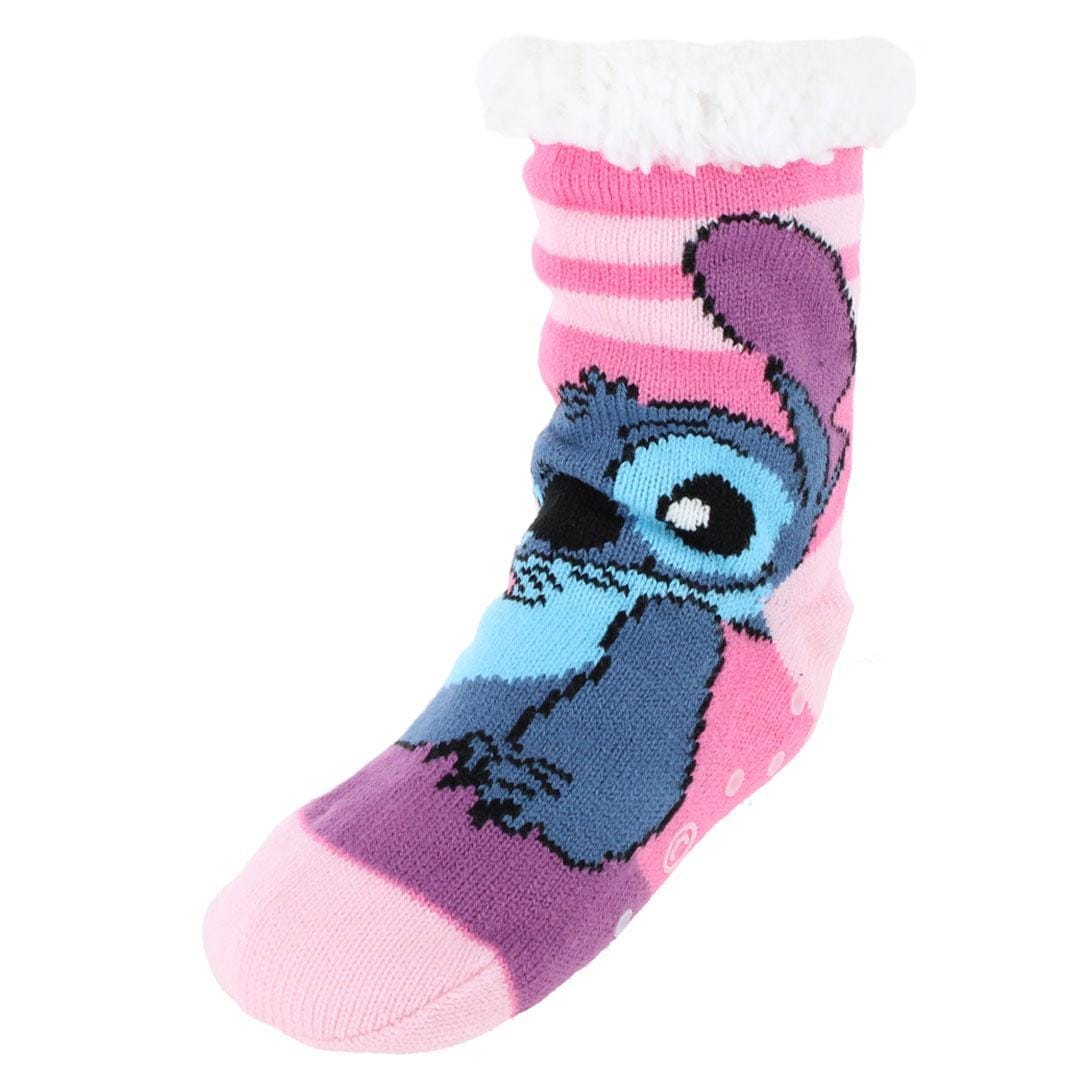 Textiel Trade Girl's Disney Lilo & Stitch Sherpa Lined Slipper Socks - Girl's Disney Lilo & Stitch Sherpa Lined Slipper Socks