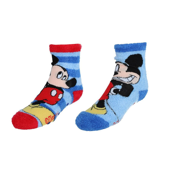 Kid's Disney Mickey Mouse Fun Day Fluffy Socks (2 Pack)