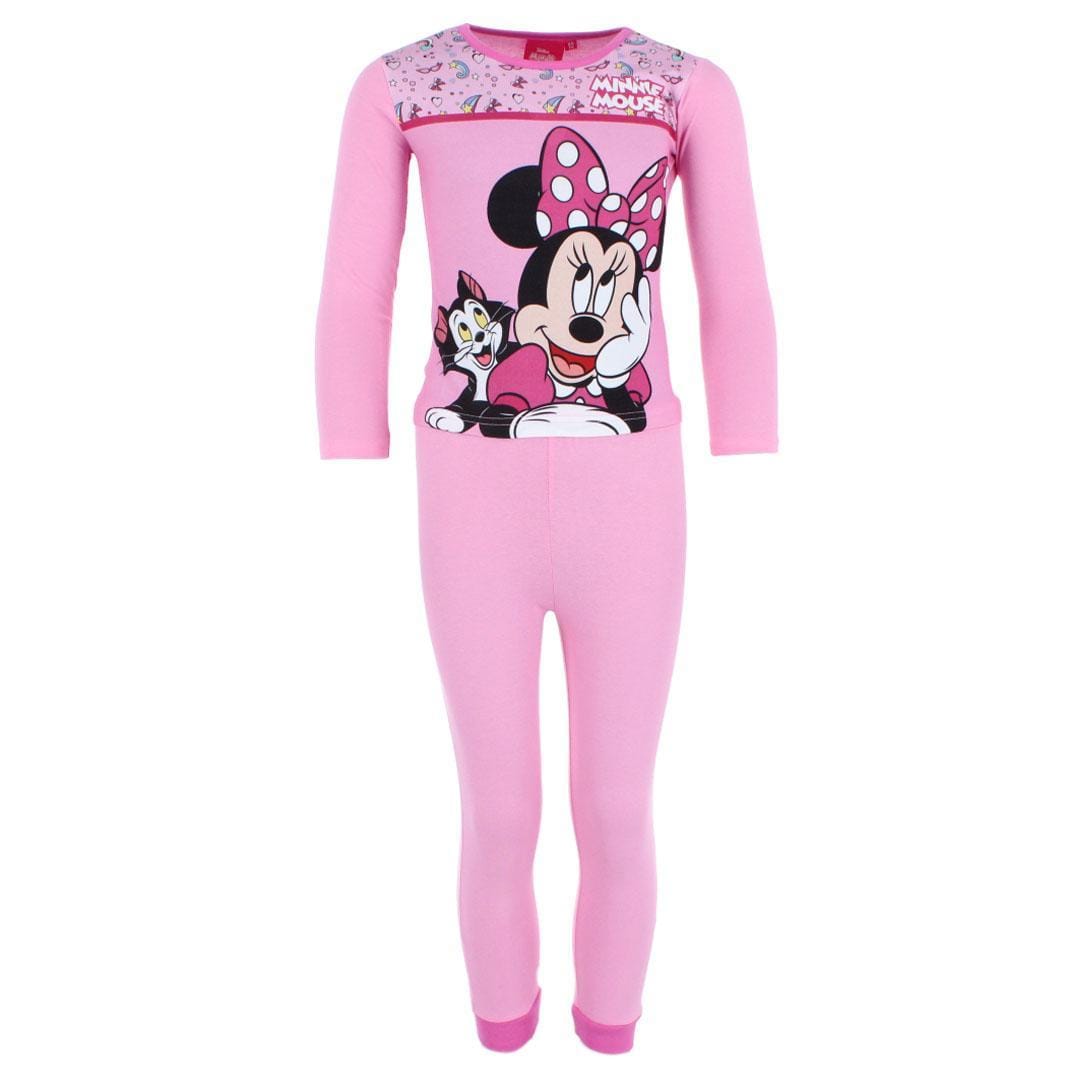 Textiel Trade Girl's Minnie Mouse Long Sleeve Pajama Set - Light Pink