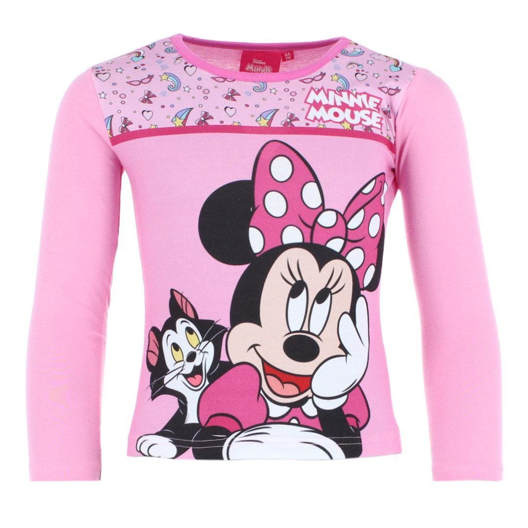Textiel Trade Girl's Minnie Mouse Long Sleeve Pajama Set - Light Pink
