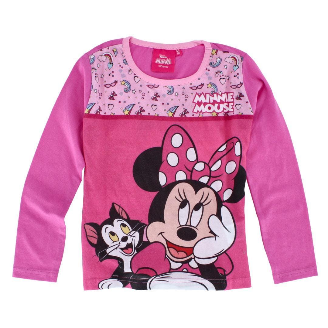 Textiel Trade Girl's Minnie Mouse Long Sleeve Pajama Set - Pink