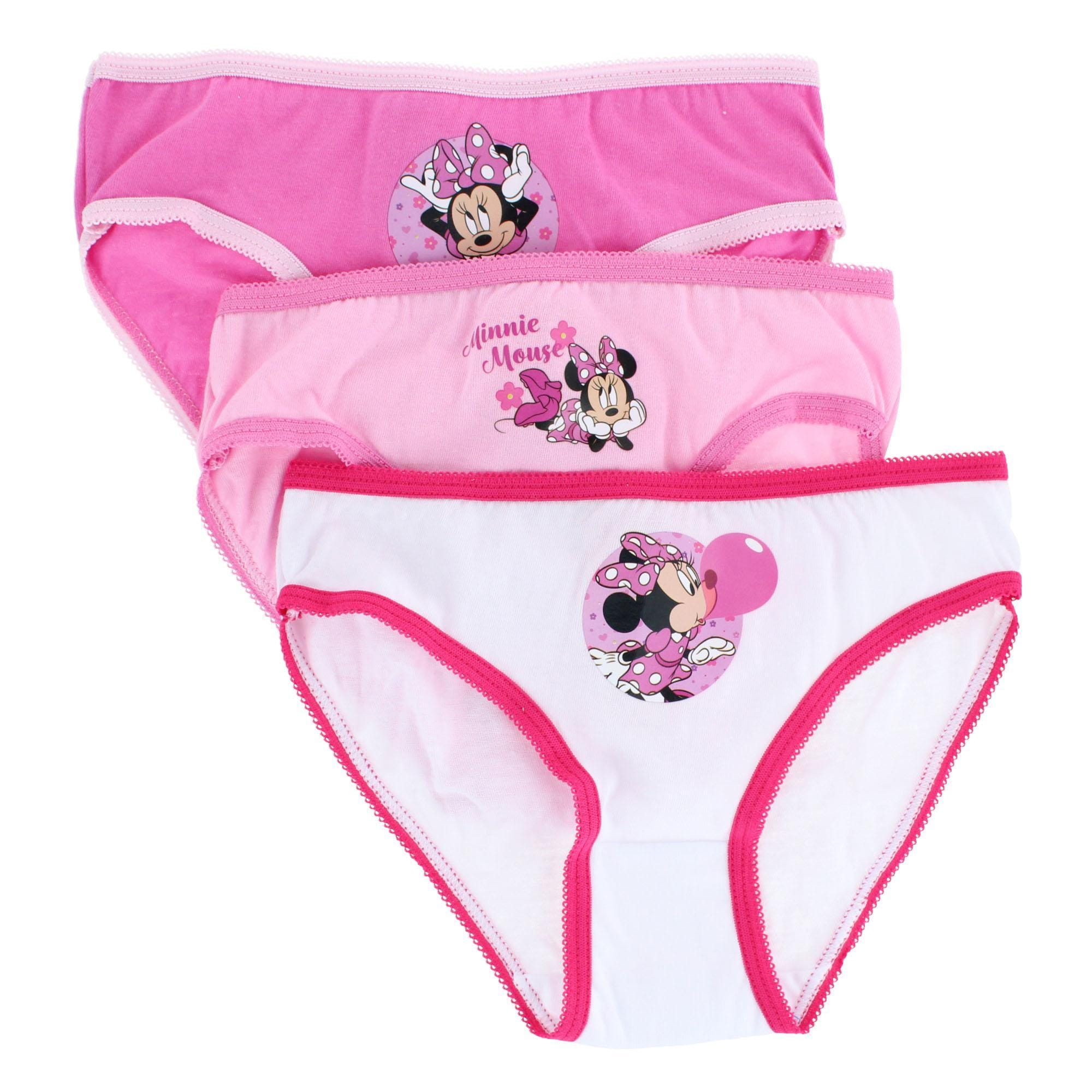 Textiel Trade Toddler Girl's Minnie Mouse Briefs (3 Pack) - Pink