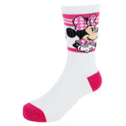 Girl's Disney Minnie Mouse Ribbed Athletic Socks (2 Pair)