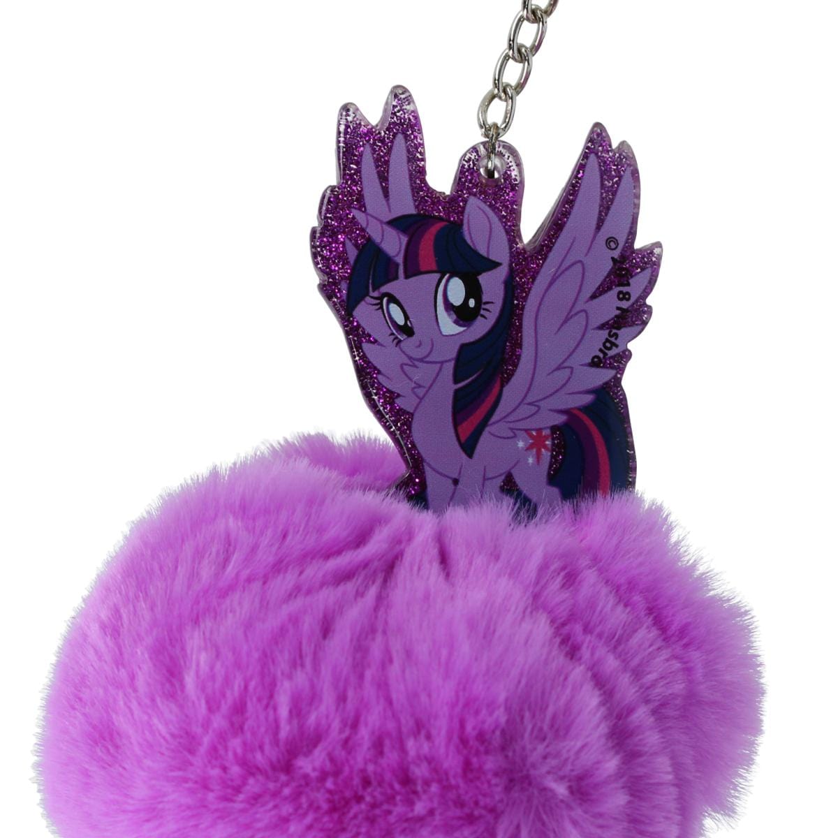 Textiel Trade Kid's My Little Pony Keyring/Bag Charm with Pompom - Purple