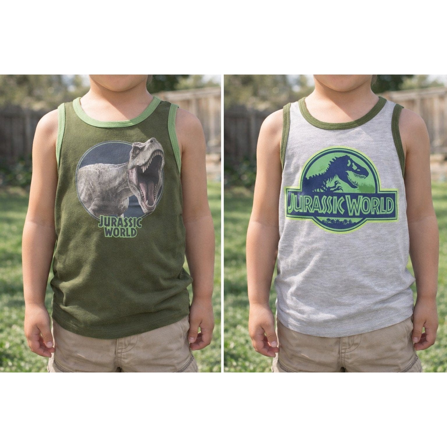 Textiel Trade Toddler Boy's Jurassic World Singlet (2 Pack) - Assorted