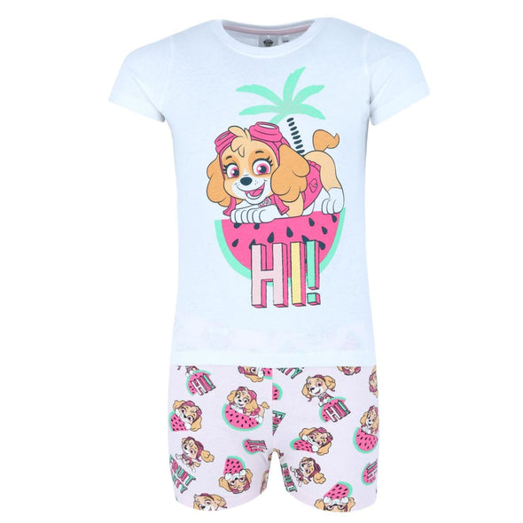 Toddler Girl's Paw Patrol Fruit Tee and Shorts Pajama Set
