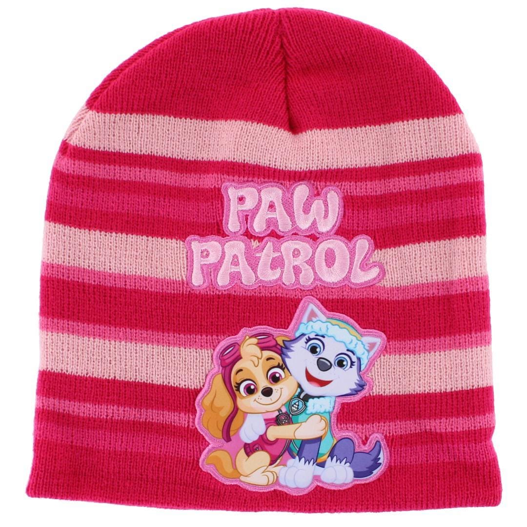 Textiel Trade Girl's Paw Patrol Skye & Everest Winter Beanie and Gloves Set - Dark Pink