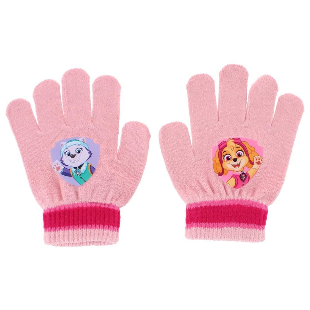 Textiel Trade Girl's Paw Patrol Skye & Everest Winter Beanie and Gloves Set - Light Pink