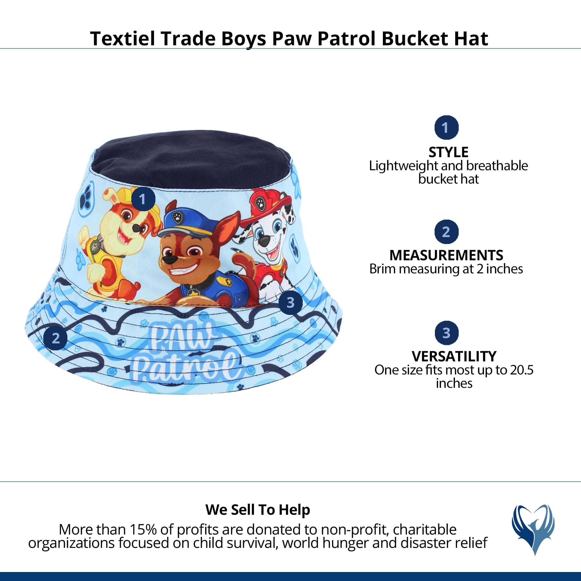 Textiel Trade Boys Paw Patrol Bucket Hat - Blue