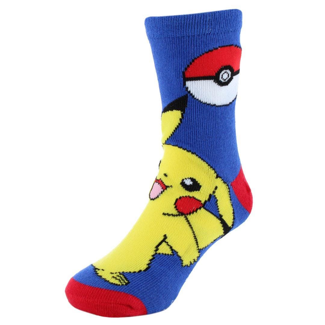 Textiel Trade Boy's Pokemon Catch Me If You Can Novelty Socks (3 Pair) - BLUE