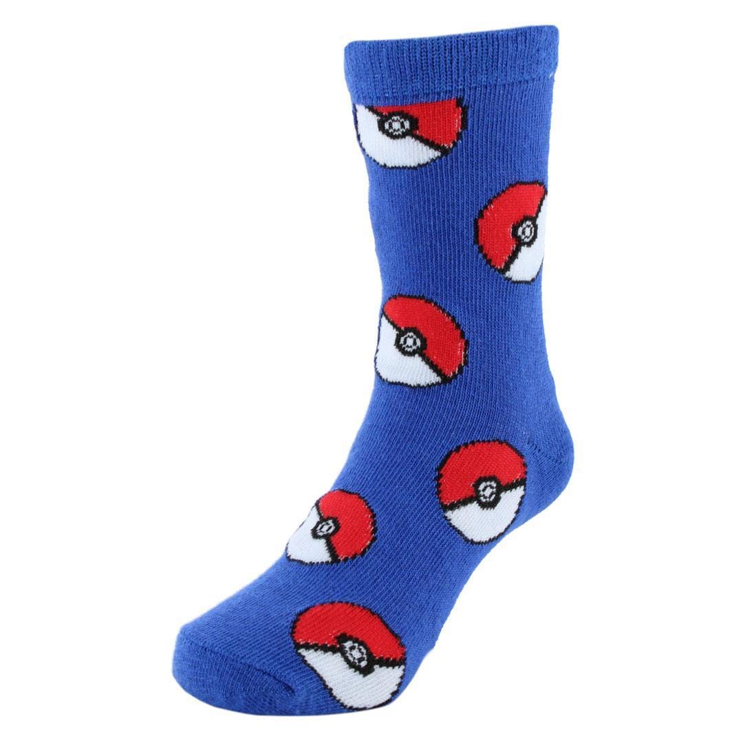 Textiel Trade Boy's Pokemon Catch Me If You Can Novelty Socks (3 Pair) - BLUE