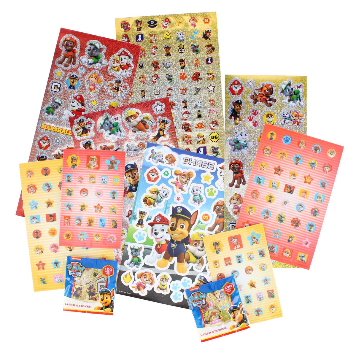 Textiel Trade Kid's Nickelodeon's Paw Patrol 500 Piece Sticker Set - Multiple