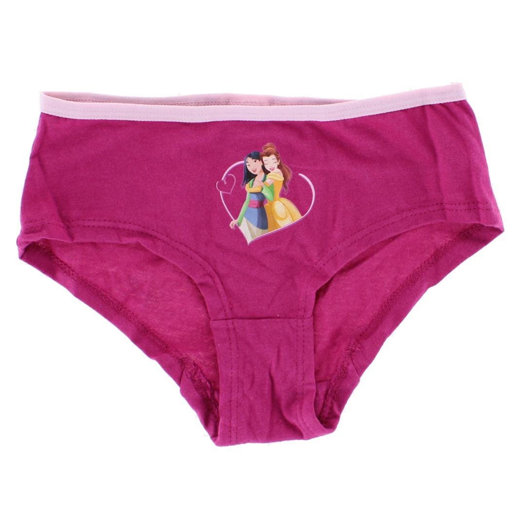 Textiel Trade Girl's Princess Assorted Briefs (3 Pack) - Pink