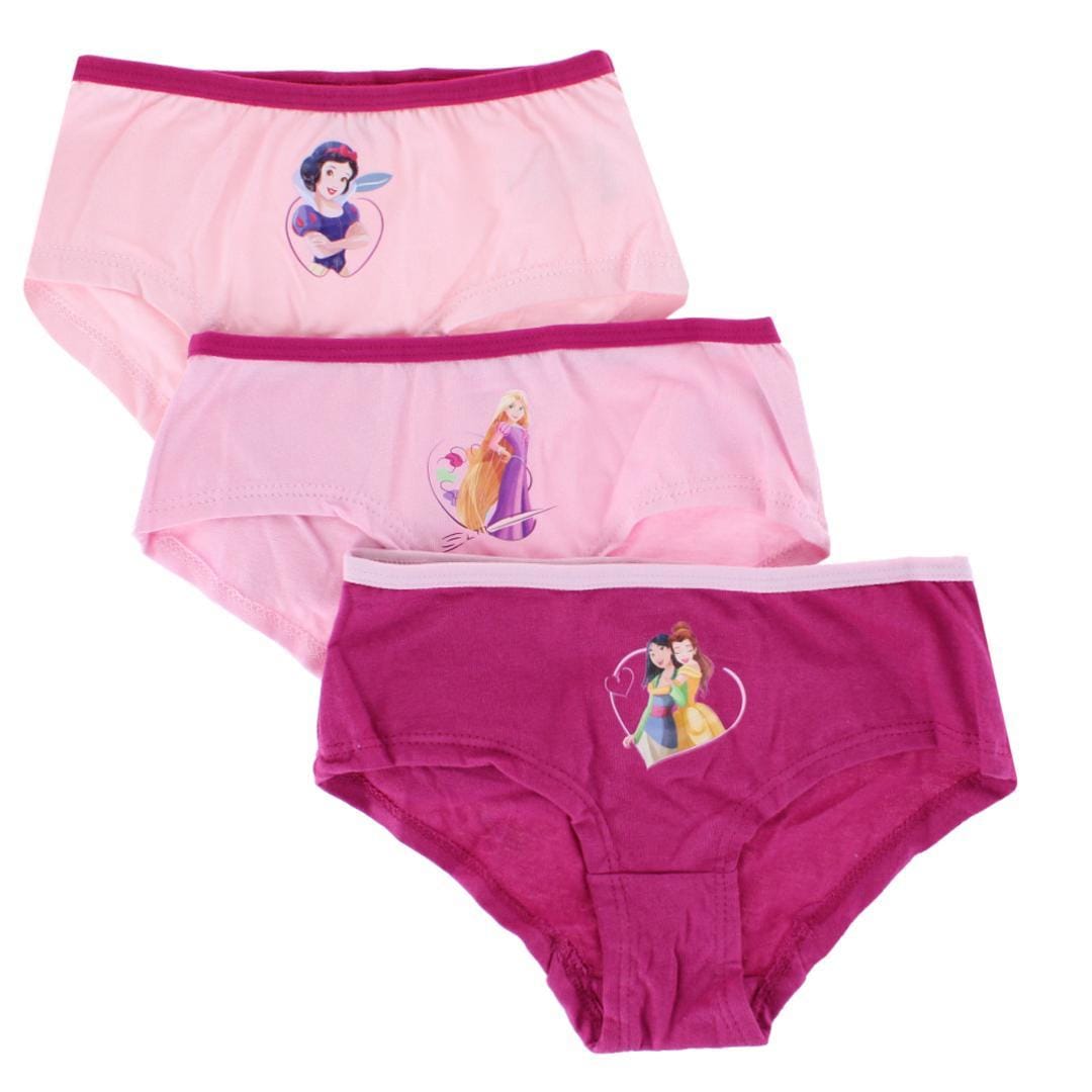 Textiel Trade Girl's Princess Assorted Briefs (3 Pack) - Girl's Princess Assorted Briefs (3 Pack)