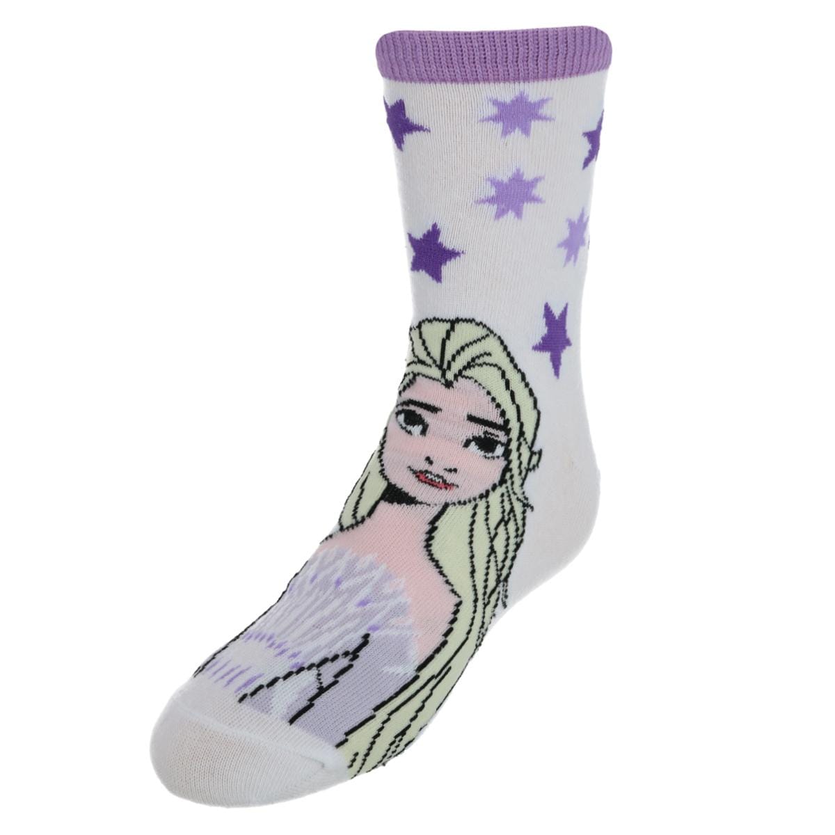 Textiel Trade Girl's Disney Frozen Anna  Elsa and Olaf Soft Socks (3-Pack) - Purple