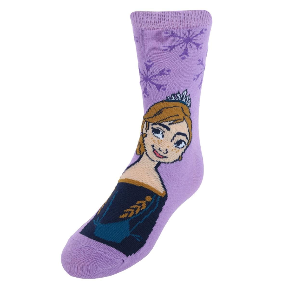 Textiel Trade Girl's Disney Frozen Anna  Elsa and Olaf Soft Socks (3-Pack) - Purple