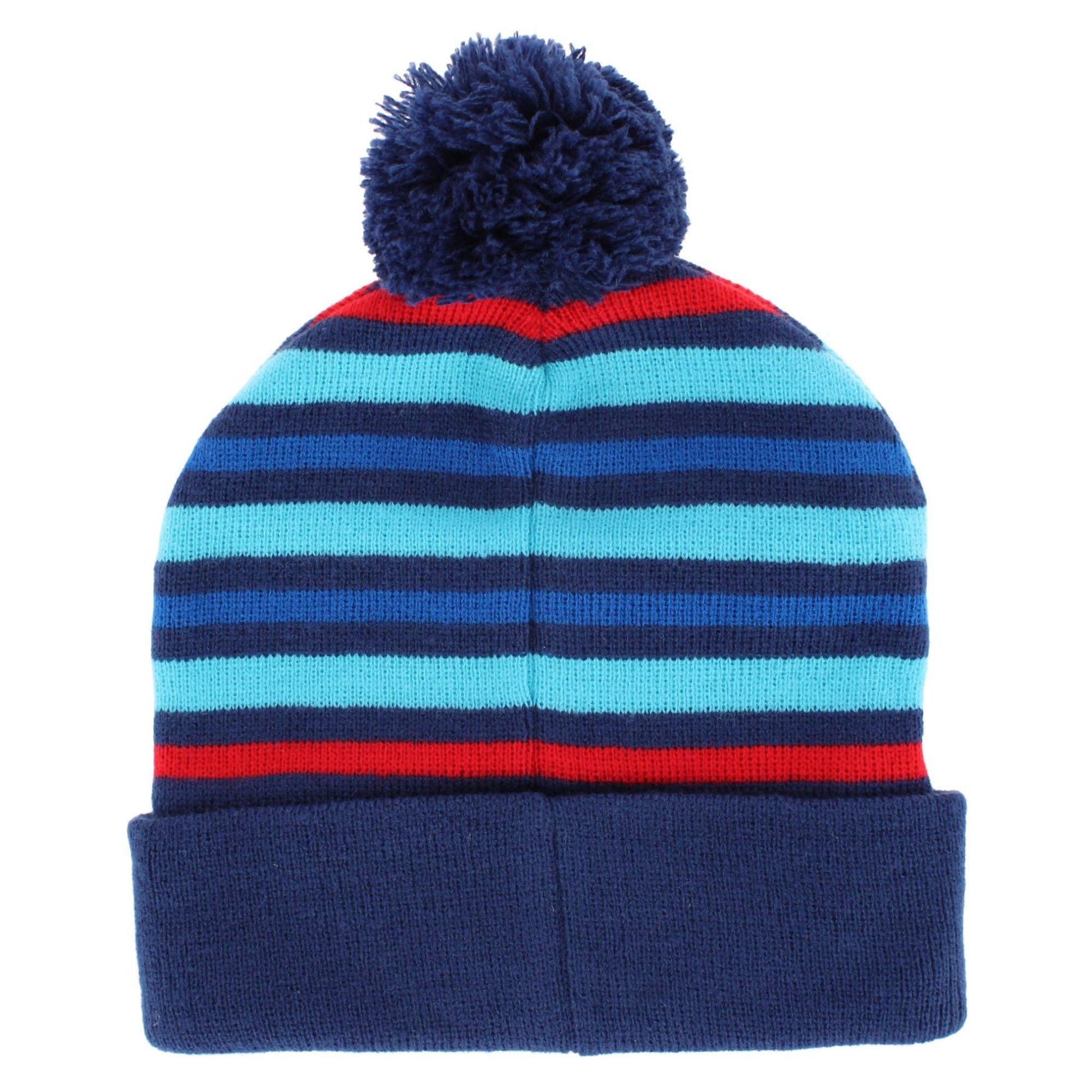 Textiel Trade Kids' Sonic the Hedgehog Striped Beanie Winter Hat - Navy