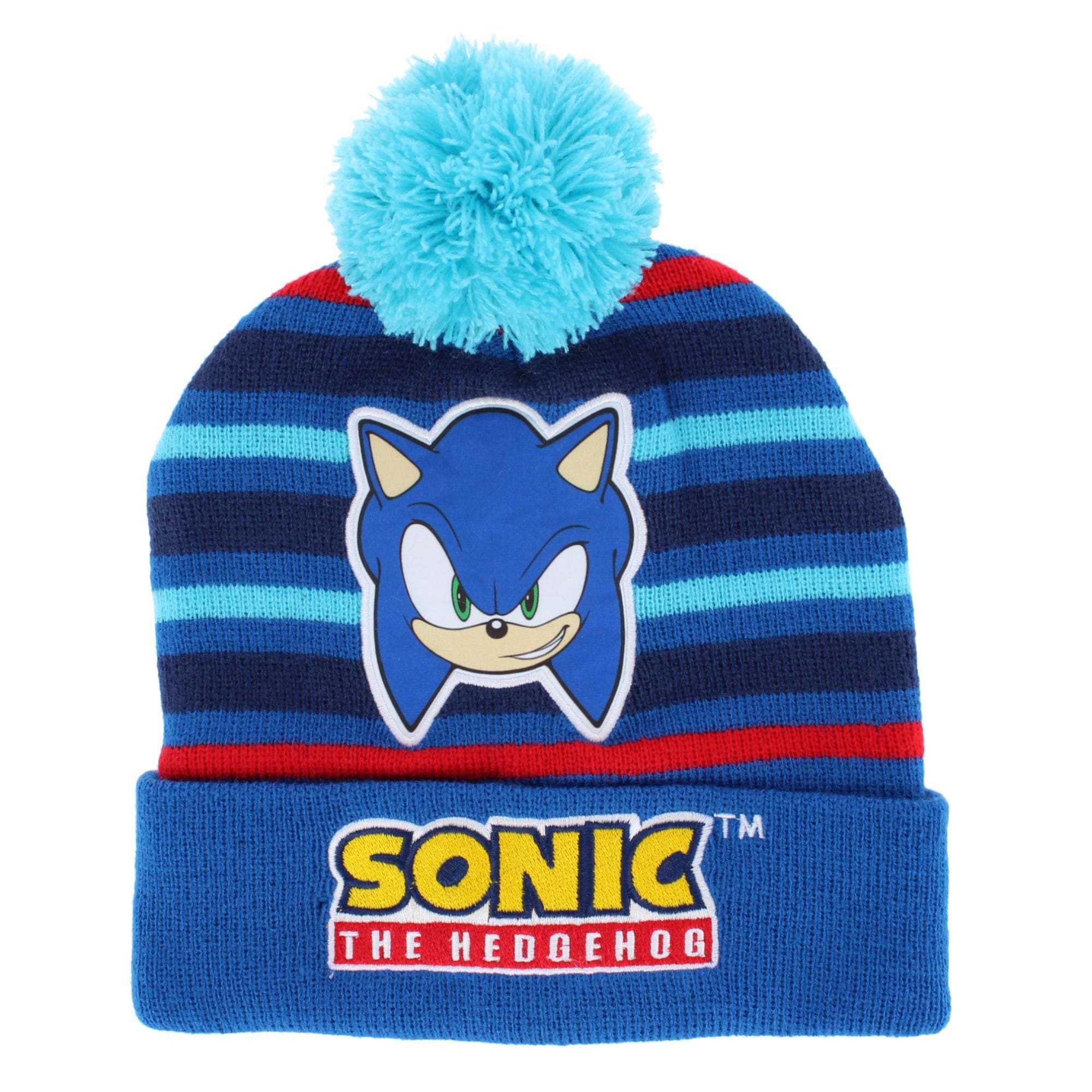 Textiel Trade Kids' Sonic the Hedgehog Striped Beanie Winter Hat