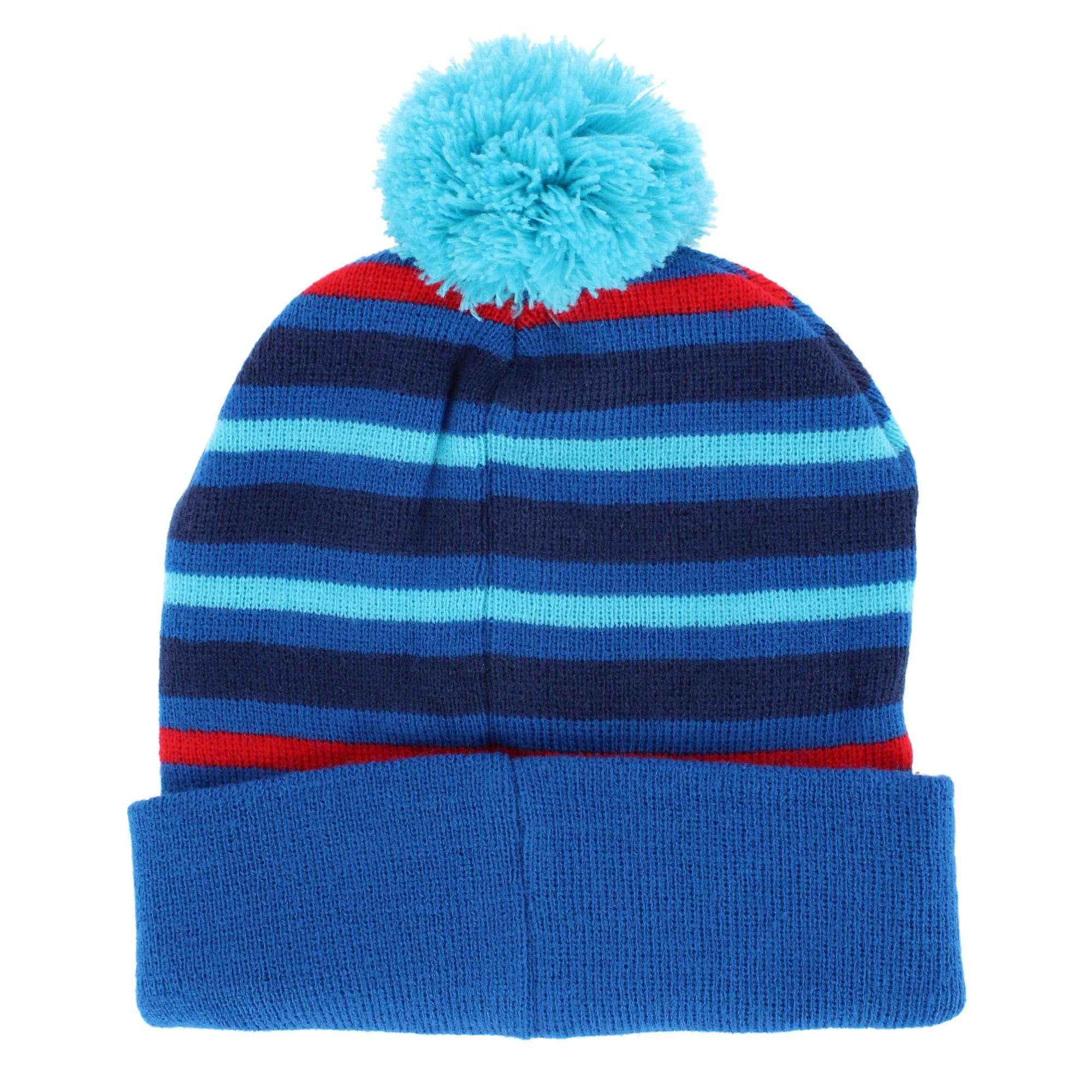 Textiel Trade Kids' Sonic the Hedgehog Striped Beanie Winter Hat - Royal Blue